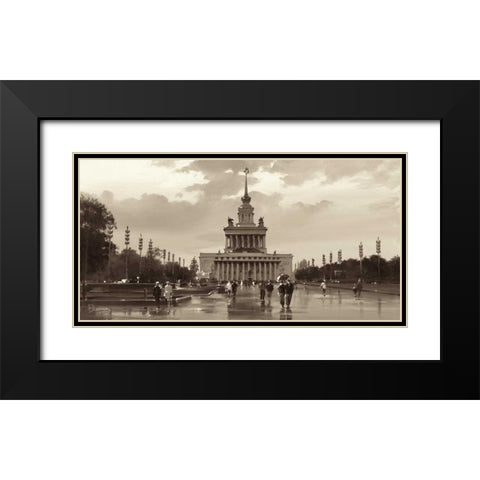 Wdnh, Moscow Black Modern Wood Framed Art Print with Double Matting by Ryazanov