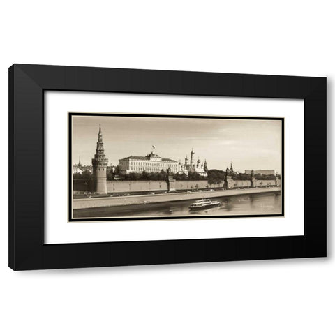 View On Kremlin Black Modern Wood Framed Art Print with Double Matting by Ryazanov