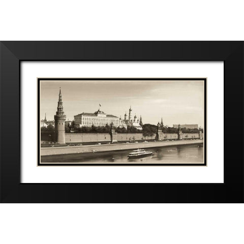 View On Kremlin Black Modern Wood Framed Art Print with Double Matting by Ryazanov