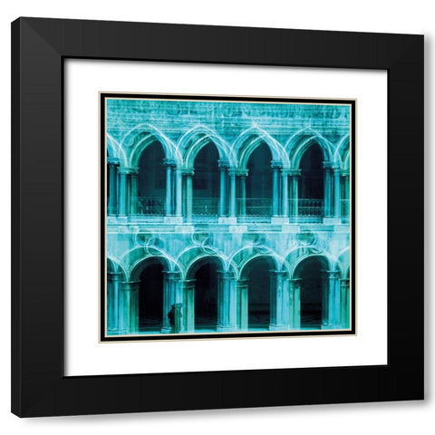 PALAZZO Black Modern Wood Framed Art Print with Double Matting by Weissing, Gerd