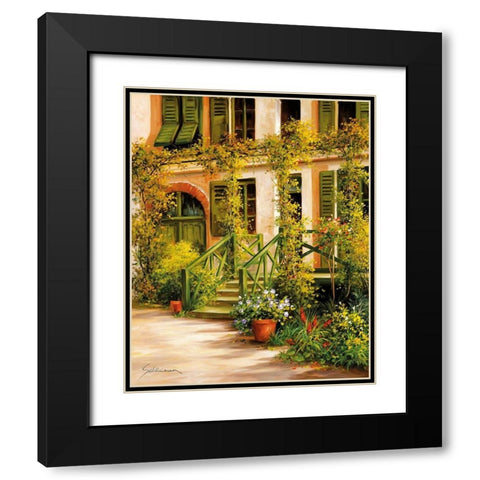 IDYLLIC SCENE II Black Modern Wood Framed Art Print with Double Matting by Schoelnhammer, Heinz