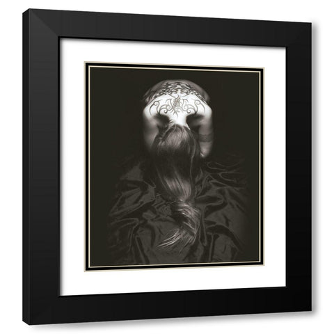 BODY REFLECTION II Black Modern Wood Framed Art Print with Double Matting by Simon