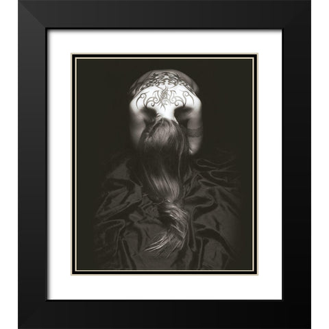 BODY REFLECTION II Black Modern Wood Framed Art Print with Double Matting by Simon