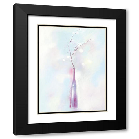 LILAC HARMONY Black Modern Wood Framed Art Print with Double Matting by Robertson, Marilyn