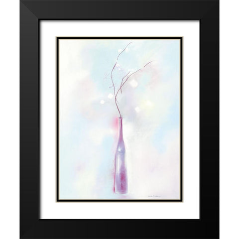 LILAC HARMONY Black Modern Wood Framed Art Print with Double Matting by Robertson, Marilyn