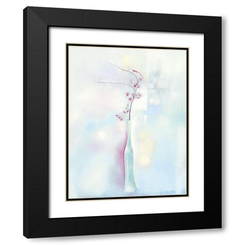 BLUE RHAPSODY Black Modern Wood Framed Art Print with Double Matting by Robertson, Marilyn