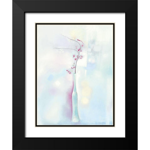 BLUE RHAPSODY Black Modern Wood Framed Art Print with Double Matting by Robertson, Marilyn