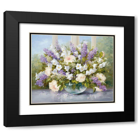 SUMMER GREETINGS I Black Modern Wood Framed Art Print with Double Matting by Schoelnhammer, Heinz