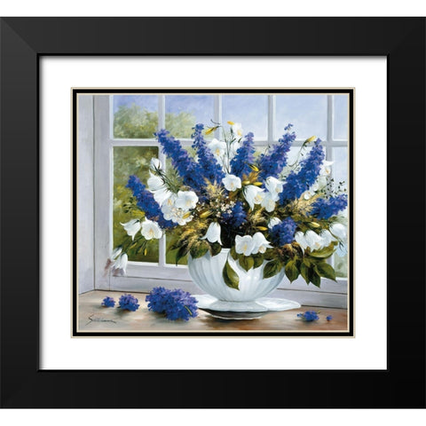 SUMMER GREETINGS III Black Modern Wood Framed Art Print with Double Matting by Schoelnhammer, Heinz