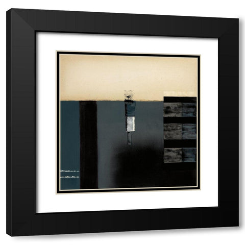 MIDNIGHT BLUES I Black Modern Wood Framed Art Print with Double Matting by Carter, Brad