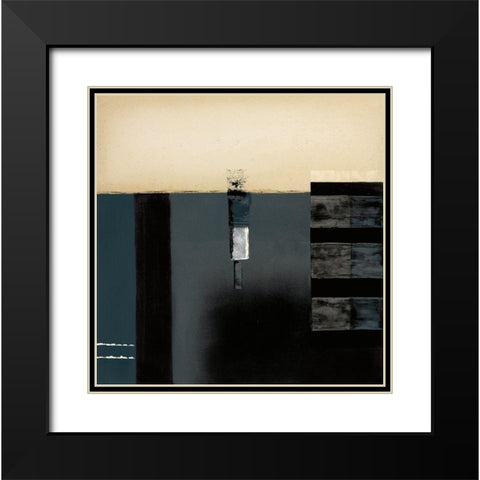 MIDNIGHT BLUES I Black Modern Wood Framed Art Print with Double Matting by Carter, Brad