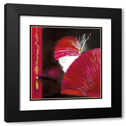 GEMINI I Black Modern Wood Framed Art Print with Double Matting by Robertson, Marilyn