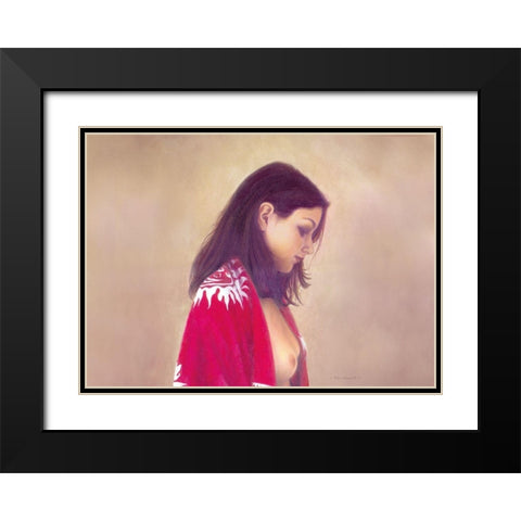 REMINISCENCE Black Modern Wood Framed Art Print with Double Matting by Worswick, Peter