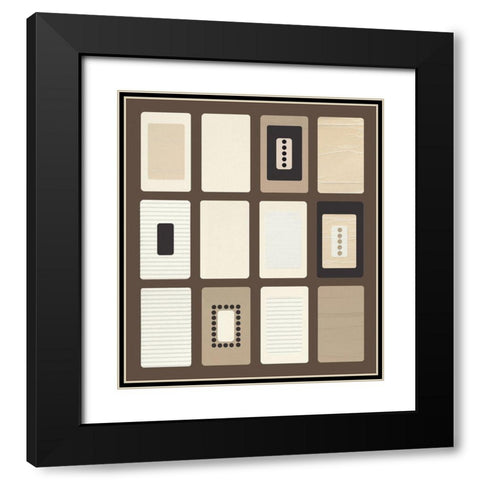 BROWN PARADOX II Black Modern Wood Framed Art Print with Double Matting by Design Show