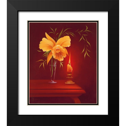 SENTIMENTAL EVENING I Black Modern Wood Framed Art Print with Double Matting by Smith, B.