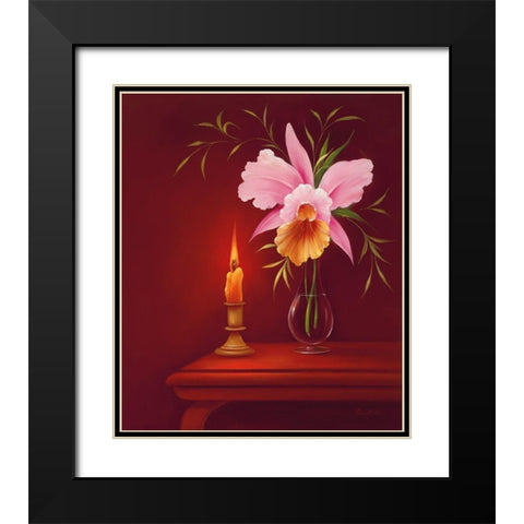 SENTIMENTAL EVENING II Black Modern Wood Framed Art Print with Double Matting by Smith, B.