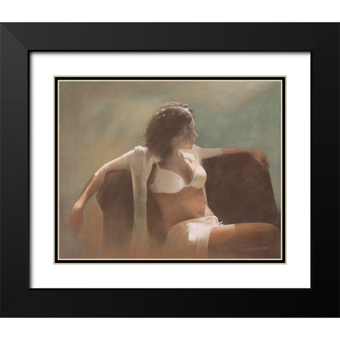 INSEGNATE DI BALLO Black Modern Wood Framed Art Print with Double Matting by Sgarbossa, Antonio