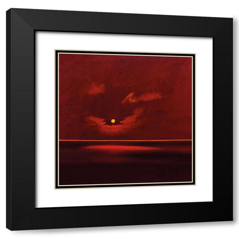 TROPICAL SUNSET III Black Modern Wood Framed Art Print with Double Matting by Lee, Spencer