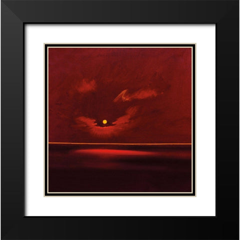 TROPICAL SUNSET III Black Modern Wood Framed Art Print with Double Matting by Lee, Spencer