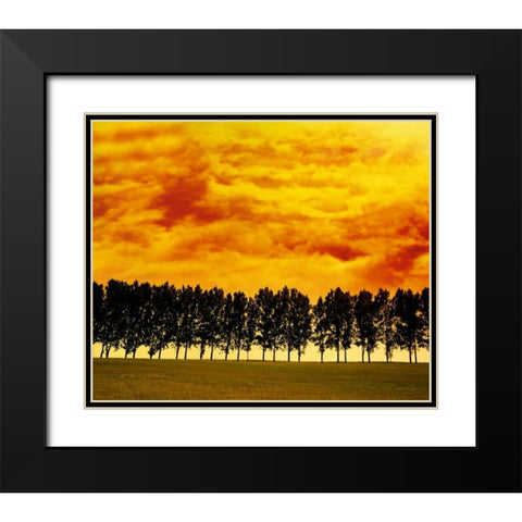 Afterglow I Black Modern Wood Framed Art Print with Double Matting by Weissing, Gerd