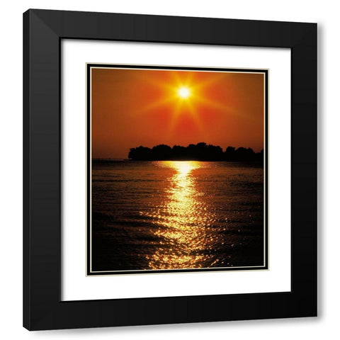 LAKE CONSTANCE Black Modern Wood Framed Art Print with Double Matting by Weissing, Gerd