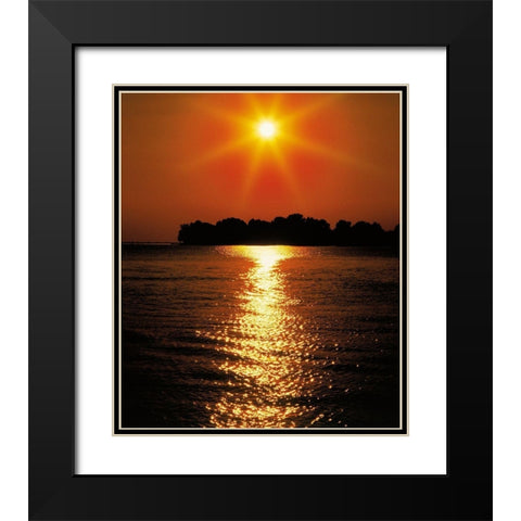 LAKE CONSTANCE Black Modern Wood Framed Art Print with Double Matting by Weissing, Gerd