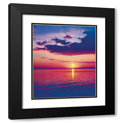 BALATON Black Modern Wood Framed Art Print with Double Matting by Weissing, Gerd