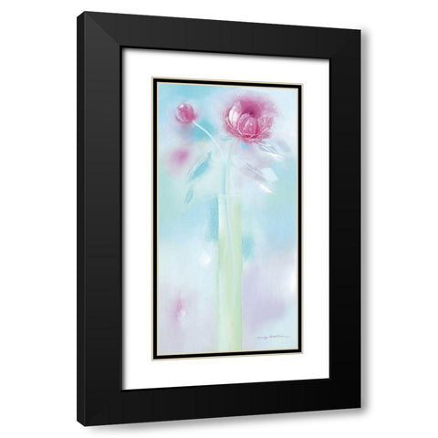 SINGLE SUMMER BLOOM I Black Modern Wood Framed Art Print with Double Matting by Robertson, Marilyn