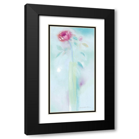 SINGLE SUMMER BLOOM II Black Modern Wood Framed Art Print with Double Matting by Robertson, Marilyn