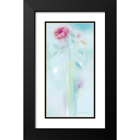 SINGLE SUMMER BLOOM II Black Modern Wood Framed Art Print with Double Matting by Robertson, Marilyn