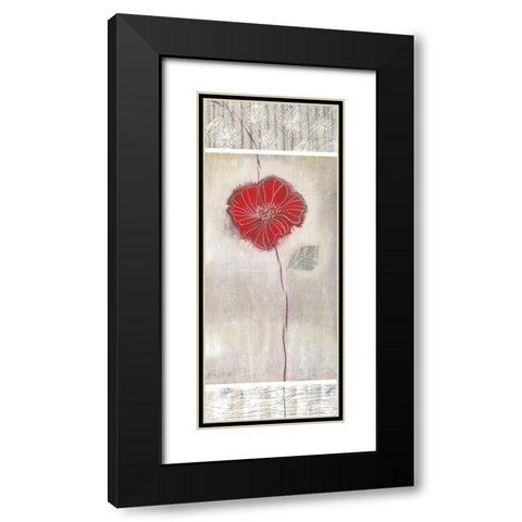 LINEN II Black Modern Wood Framed Art Print with Double Matting by Robertson, Marilyn