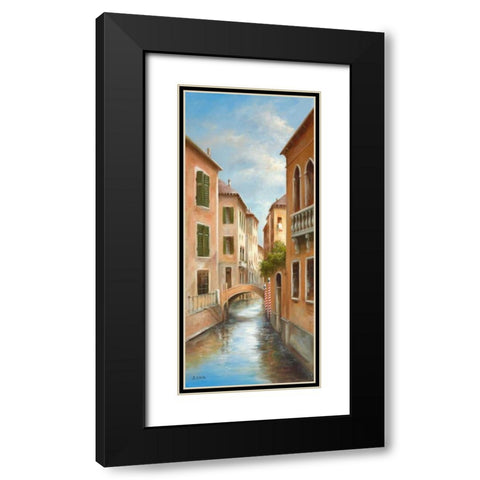 Memories Of Venice II Black Modern Wood Framed Art Print with Double Matting by Smith, B.