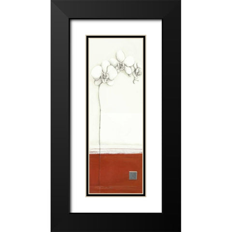 White Orchid II Black Modern Wood Framed Art Print with Double Matting by Gore, Ally-Reader, Robert