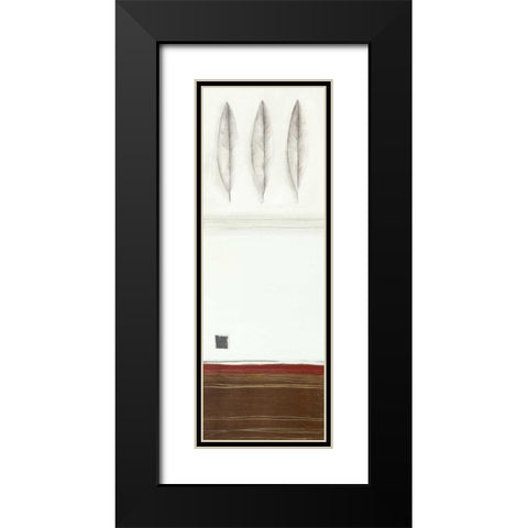 3 Leaves Black Modern Wood Framed Art Print with Double Matting by Gore, Ally-Reader, Robert