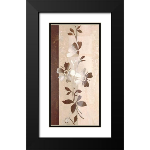 Floral Concerto I Black Modern Wood Framed Art Print with Double Matting by Verbeek-Van Den Broek