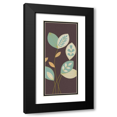 Blue Flutter I Black Modern Wood Framed Art Print with Double Matting by Design Show