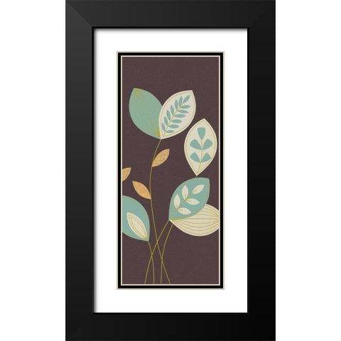 Blue Flutter I Black Modern Wood Framed Art Print with Double Matting by Design Show