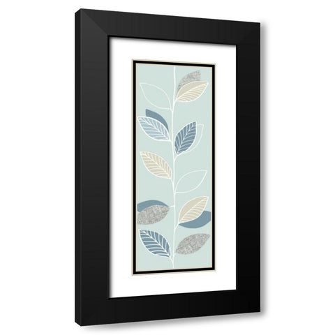 Blue Pageant I Black Modern Wood Framed Art Print with Double Matting by Design Show
