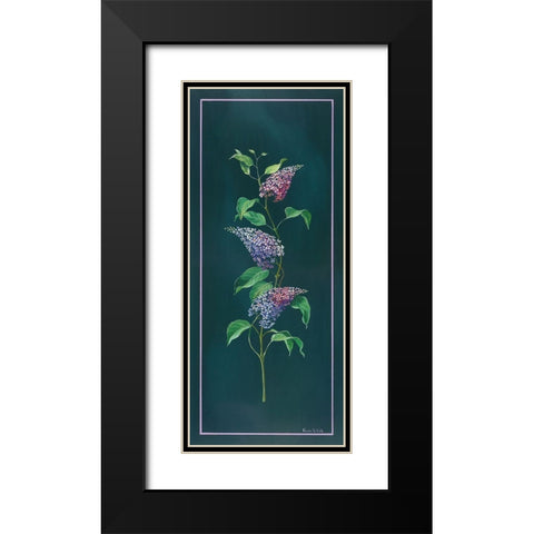 VINTAGE SYRINGA Black Modern Wood Framed Art Print with Double Matting by v.d. Valk, Karin