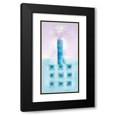 AQUA I Black Modern Wood Framed Art Print with Double Matting by Robertson, Marilyn
