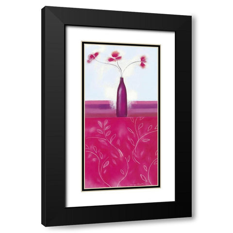 CRIMSON I Black Modern Wood Framed Art Print with Double Matting by Robertson, Marilyn