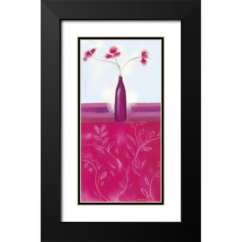 CRIMSON I Black Modern Wood Framed Art Print with Double Matting by Robertson, Marilyn