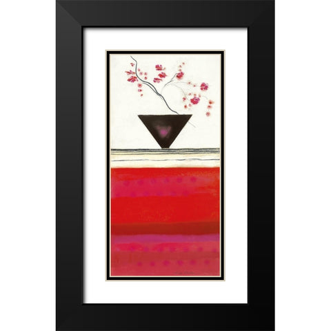 RUBY I Black Modern Wood Framed Art Print with Double Matting by Robertson, Marilyn