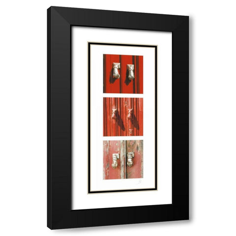 Door Handle I Black Modern Wood Framed Art Print with Double Matting by Simon