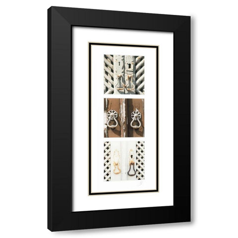 Door Handle II Black Modern Wood Framed Art Print with Double Matting by Simon