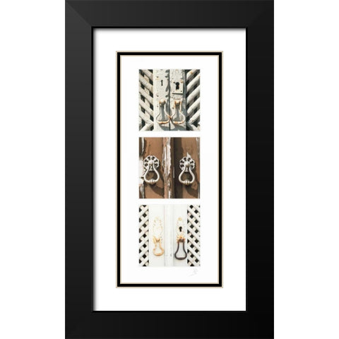 Door Handle II Black Modern Wood Framed Art Print with Double Matting by Simon