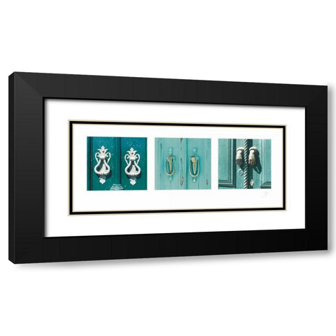Door Handle IV Black Modern Wood Framed Art Print with Double Matting by Simon