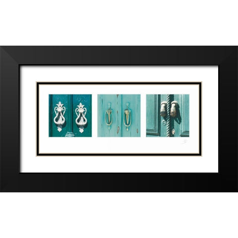 Door Handle IV Black Modern Wood Framed Art Print with Double Matting by Simon