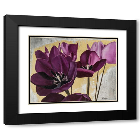 Flowers III Black Modern Wood Framed Art Print with Double Matting by Sedalia, David