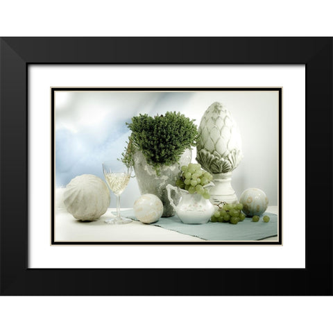 Stillife II Black Modern Wood Framed Art Print with Double Matting by Warminski